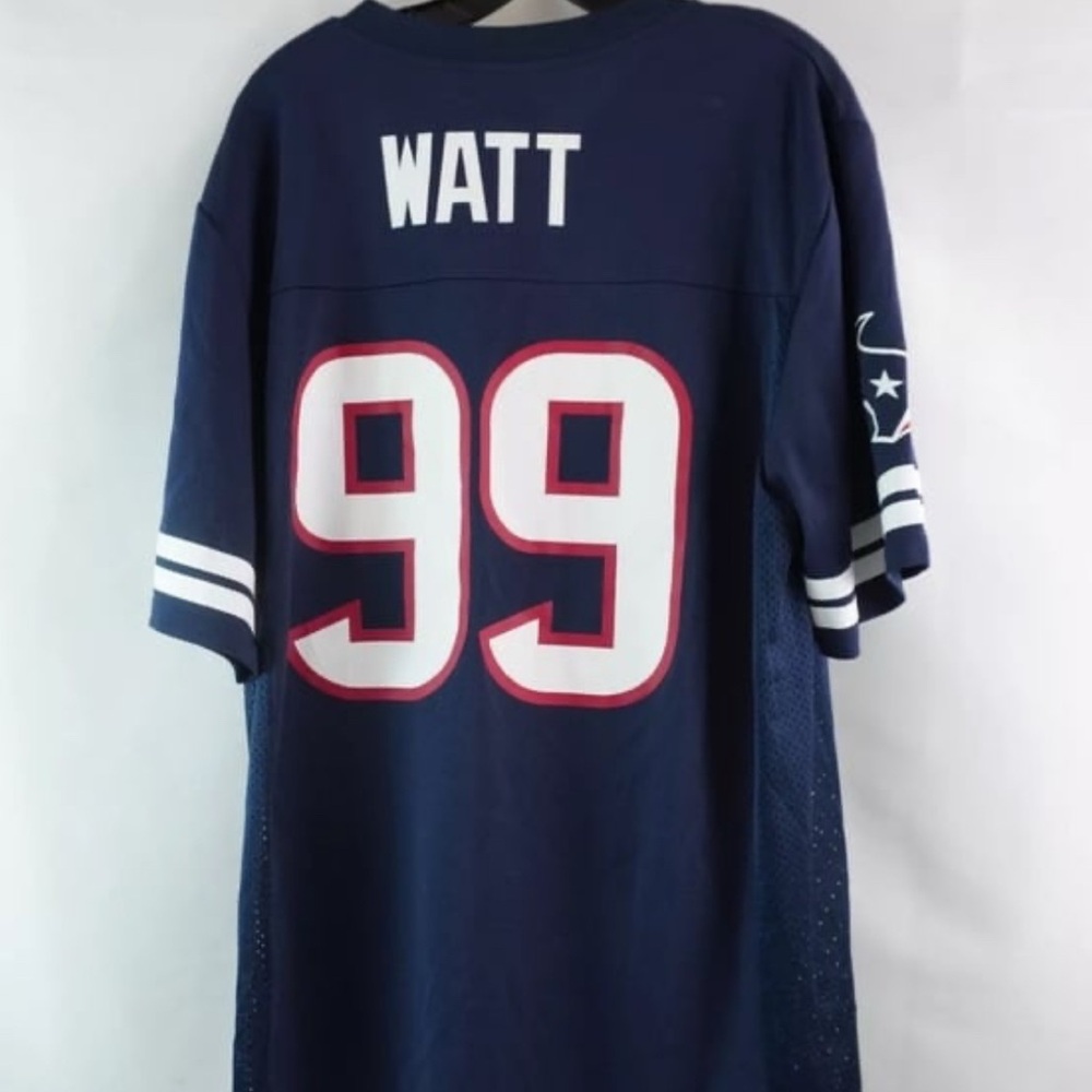 [NFL] Houston Texans #99 JJ Watt Navy Blue Football Jersey Men's Size Large - Picture 3 of 6
